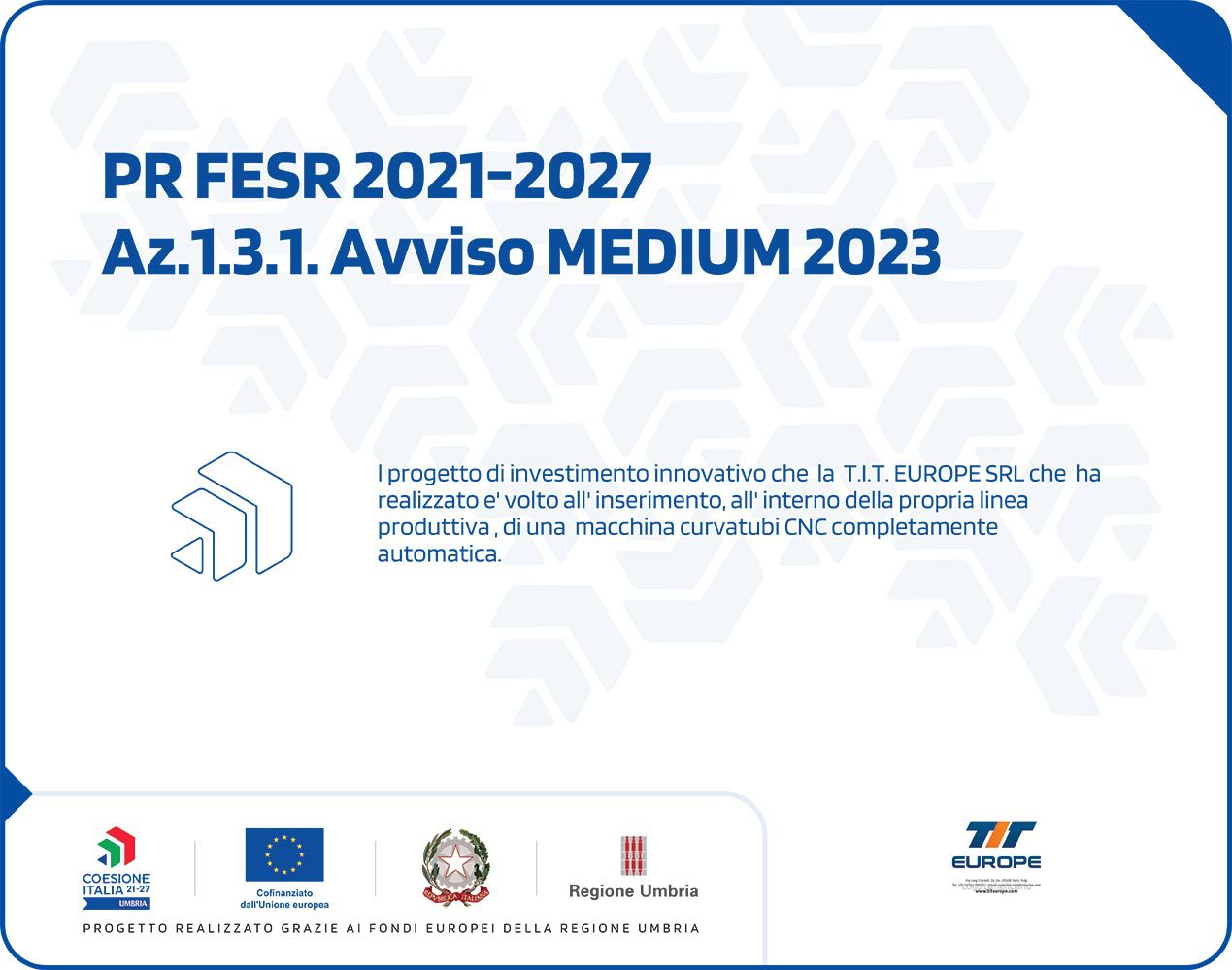 PR FESR 2021-2027 Az.1.3.1. Avviso MEDIUM 2023